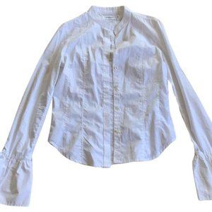 Bell Cuff Poplin Button-down Top